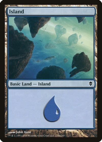 Island 234a Zendikar Magic card