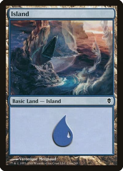 Island 236a Zendikar Magic card