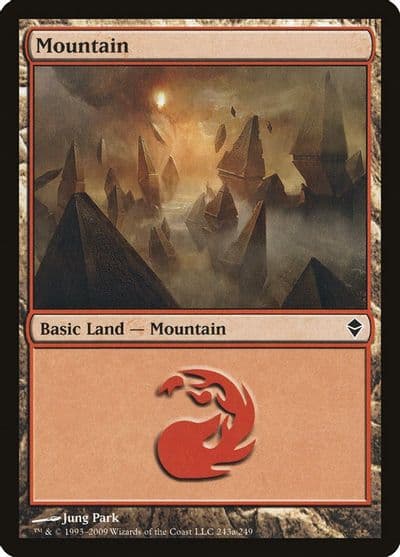 Mountain 243a Zendikar Magic card