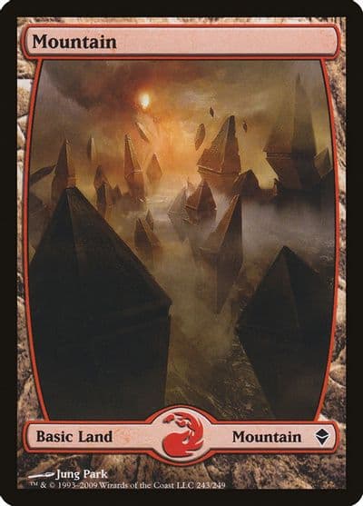 Mountain 243 Full Art Zendikar Magic card