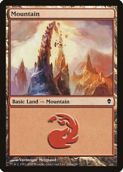 Mountain 244a Zendikar Magic card