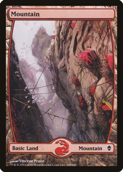 Mountain 245 Full Art Zendikar Magic card