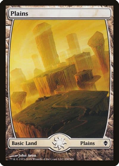 Plains 230 Full Art Zendikar Magic card