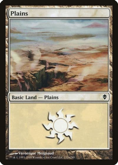 Plains 232a Zendikar Magic card