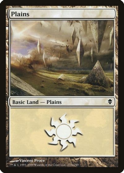 Plains 233a Zendikar Magic card
