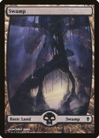 Swamp 238 Full Art Zendikar Magic card