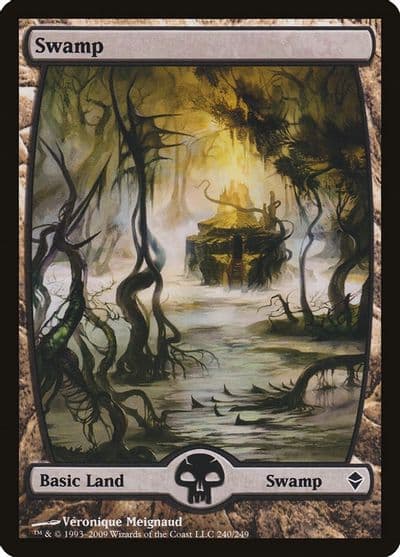 Swamp 240 Full Art Zendikar Magic card