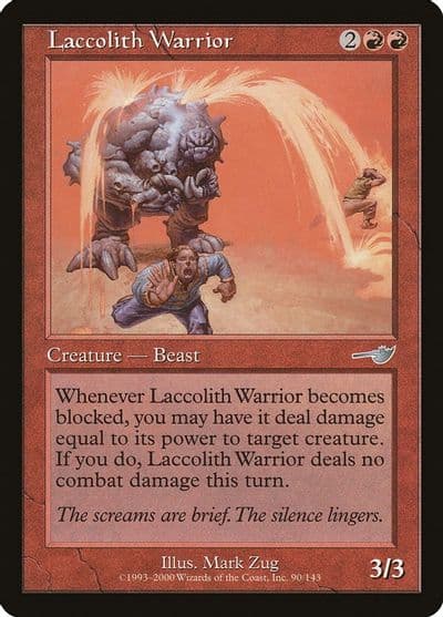 Laccolith Warrior Nemesis Magic card