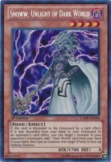 Snoww Unlight of Dark World Legendary Collection 4: Joey's World Yu-Gi-Oh! card