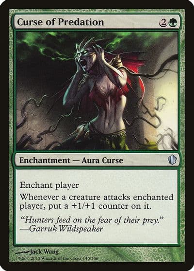 Curse of Predation Commander 2013 Magic card