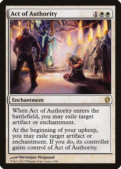 Act of Authority Commander 2013 Magic card