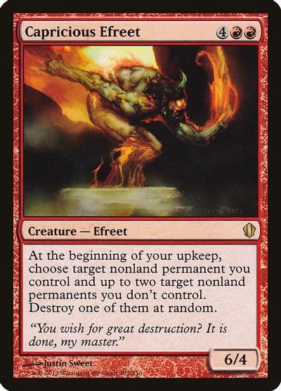 Capricious Efreet Commander 2013 Magic card