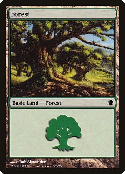 Forest 353 Commander 2013 Magic card