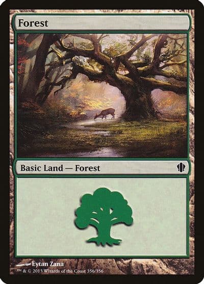 Forest 356 Commander 2013 Magic card