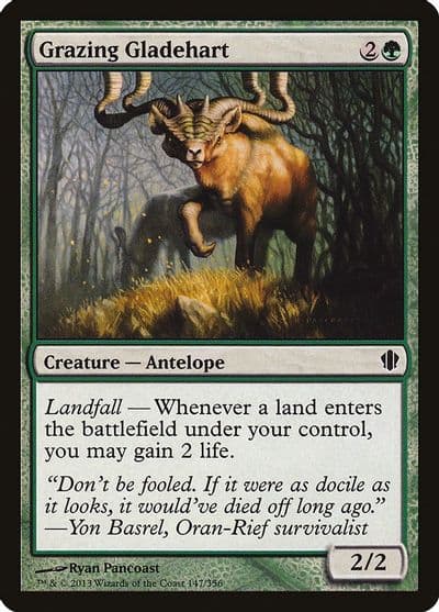 Grazing Gladehart Commander 2013 Magic card