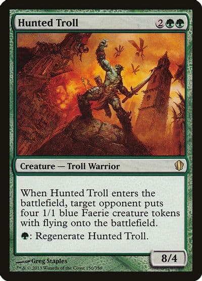 Hunted Troll Commander 2013 Magic card