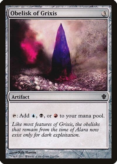 Obelisk of Grixis Commander 2013 Magic card