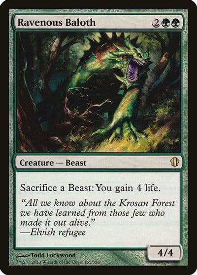 Ravenous Baloth Commander 2013 Magic card