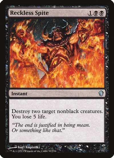 Reckless Spite Commander 2013 Magic card