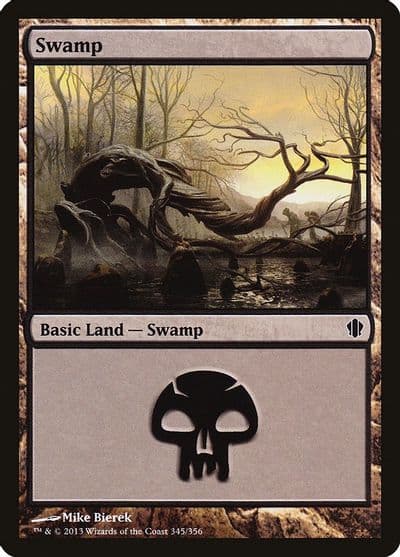 Swamp 345 Commander 2013 Magic card