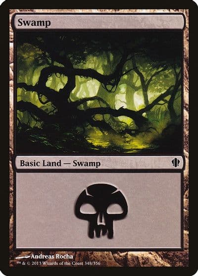 Swamp 348 Commander 2013 Magic card