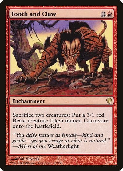 Tooth and Claw Commander 2013 Magic card