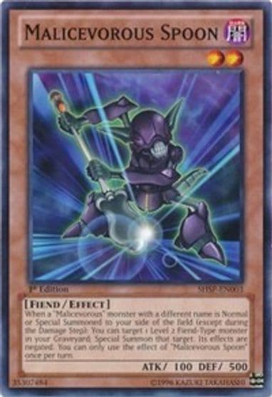 Malicevorous Spoon Shadow Specters Yu-Gi-Oh! card