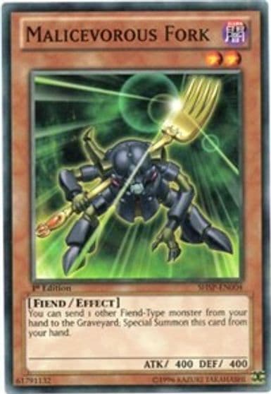 Malicevorous Fork Shadow Specters Yu-Gi-Oh! card