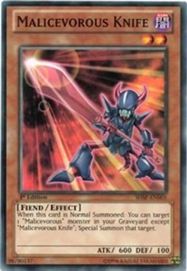Malicevorous Knife Shadow Specters Yu-Gi-Oh! card