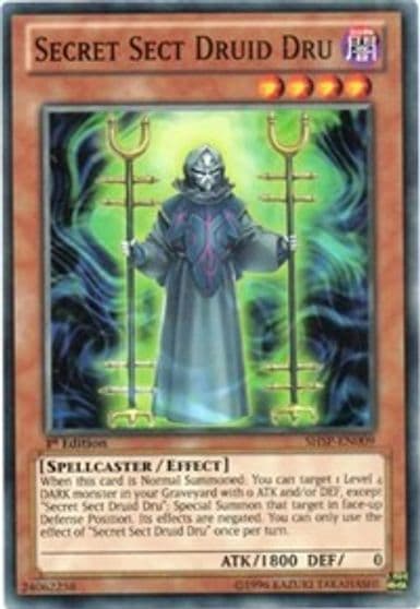 Secret Sect Druid Dru Shadow Specters Yu-Gi-Oh! card