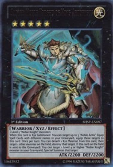 Sacred Noble Knight of King Artorigus Shadow Specters Yu-Gi-Oh! card