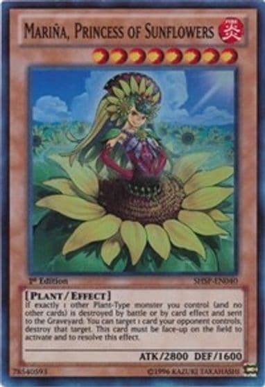 Marina Princess of Sunflowers Shadow Specters Yu-Gi-Oh! card