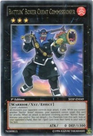 Battlin Boxer Cheat Commissioner Shadow Specters Yu-Gi-Oh! card
