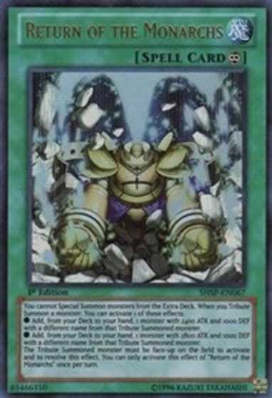 Return of the Monarchs Shadow Specters Yu-Gi-Oh! card