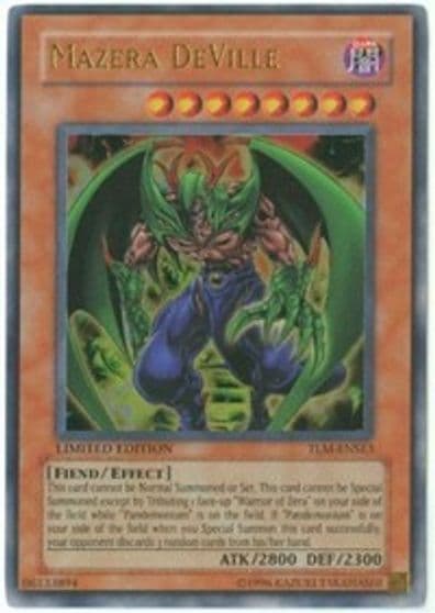 Mazera DeVille The Lost Millennium Yu-Gi-Oh! card