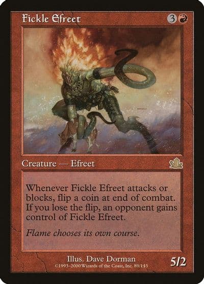 Fickle Efreet Prophecy Magic card