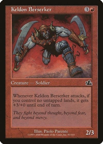 Keldon Berserker Prophecy Magic card