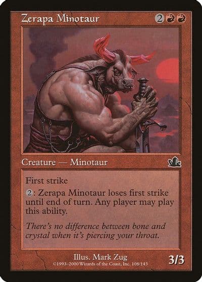 Zerapa Minotaur Prophecy Magic card