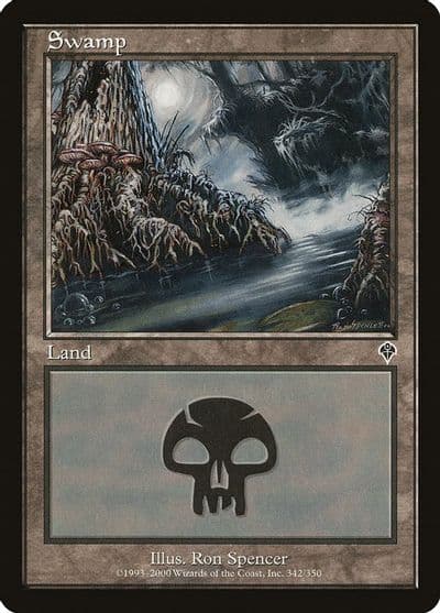 Swamp 342 Invasion Magic card