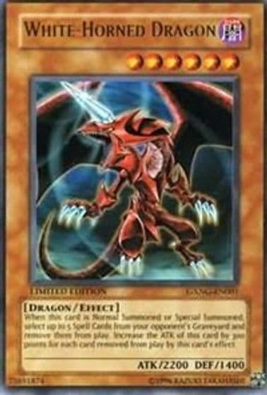 White Horned Dragon GX Next Generation Blister Pack Promo Yu-Gi-Oh! card