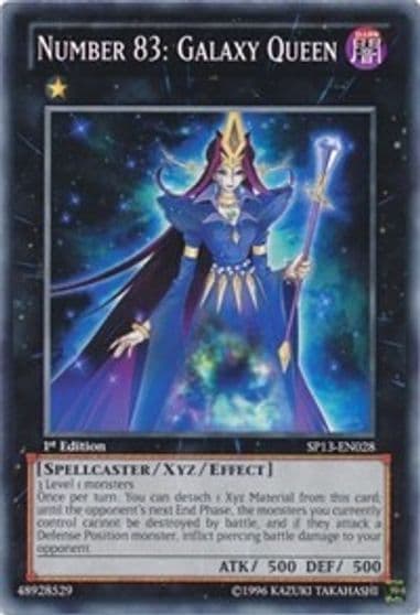 Number 83 Galaxy Queen Star Pack 2013 Yu-Gi-Oh! card