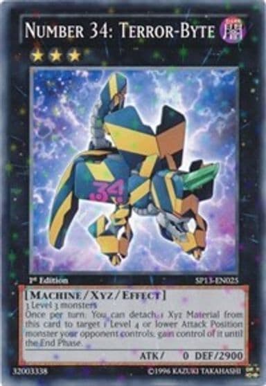Number 34 Terror Byte Starfoil Star Pack 2013 Yu-Gi-Oh! card
