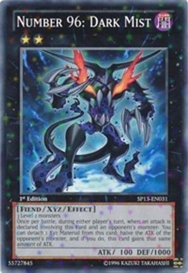 Number 96 Dark Mist Starfoil Star Pack 2013 Yu-Gi-Oh! card