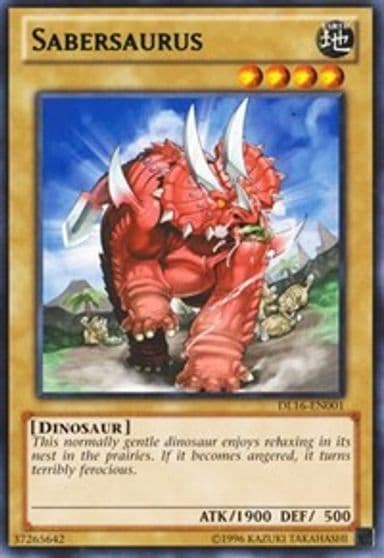 Sabersaurus Green Duelist League Promo Yu-Gi-Oh! card
