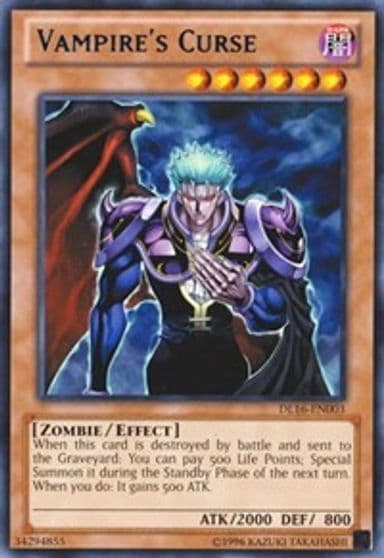 Vampires Curse Blue Duelist League Promo Yu-Gi-Oh! card
