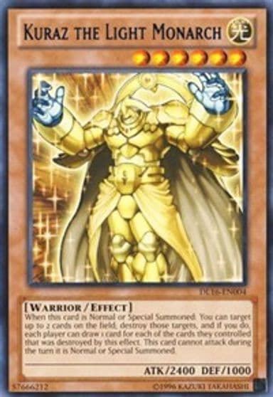 Kuraz the Light Monarch Blue Duelist League Promo Yu-Gi-Oh! card