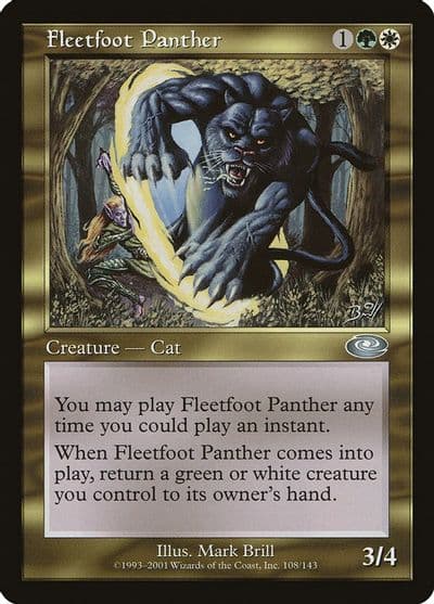 Fleetfoot Panther Planeshift Magic card