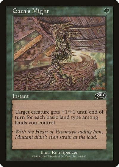 Gaeas Might Planeshift Magic card