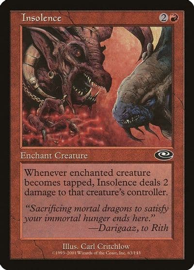 Insolence Planeshift Magic card