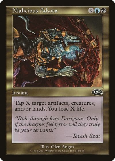 Malicious Advice Planeshift Magic card